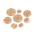 Lot de 6 boutons ronds 4 trous beige