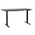 Bureau Électrique Réglable Plateau et Structure Acier Noir 160 x 72 cm Hauteur Ajustable Assis Debout Pieds Carrés Design Moderne