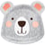 8 Assiettes Tête Baby Ours