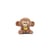 peluche singe coeur jaune - taille XS