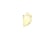 1 Pendentif Dent de requin 20*10.5mm pierre facettée Jade jaune clair -  attache plaqué or
