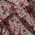 Tissu Coton imprimé Arty Petites fleurs grises et rouges sur fond Blanc
