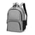 Sac À Dos Ordinateur Multifonctionnel Imperméable Avec Coussin Respirant Gris YONIS