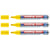 Lot de 3 marqueurs pour tableaux blancs - EDDING 250 - Jaune - Pointe 1,5-3 mm