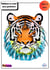 Peinture aux pochoirs Panash débutant enfants et adultes - Tigre en 3 pochoirs