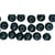 Perle en bois Noir Ronde Ø 8 mm 82 pièces