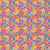 Tissu Coton imprimé Arty Gladys fleuris sur fond Rose saumon