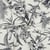 Tissu Viscose Lin grand Herbier Bleu marine sur fond Ecru
