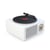 Enceinte Bluetooth Rétro Vinyle Basses Profondes Design Pivotant Haut-Parleur Stéréo Multifonction Blanc YONIS