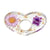 Bague de lecture en résine forme cœur-douceur florale violette