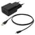 Maxlife Chargeur Secteur USB 1A Smartphone Téléphone + Câble micro-USB Noir