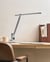 Lampe de Bureau LED Argentée avec Bras Réglable et Pivotant Variateur 10 Modes Minuterie