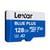 LEXAR Carte microSDXC Blue Plus UHS-I 128Go V30 170MB/s avec adaptateur carte SD
