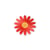 Ecusson thermocollant marguerite rouge 3,3cm x 3,3cm