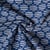 Tissu Jacquard Polycoton Pois rayés blancs sur fond Bleu