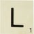 Grande lettre en bois façon scrabble 10 cm Lettre L