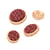 Lot de 6 boutons rond bijou couvert rouge beaujolais