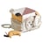 Cube d'activité bébé en velours beige