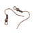 60 CROCHETS supports BOUCLES D'OREILLES metal couleur cuivre 18 mm - creation bijoux perles