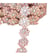 Bobine 9m galon fleurs 17mm 17mm rose dore