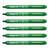 Lot de 6 marqueurs permanents rétractables - PENTEL - Pointe conique moyenne - Vert
