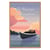 Tableau mural encadré illustration coucher de soleil Arcachon 65x97 cm