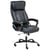 Fauteuil de Bureau Noir en Cuir PU Siège Inclinable Réglable en Hauteur Rembourrage Épais
