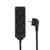 Nedis Rallonge Multiprise 3 Voies 3680W 16A Contacts Latéraux 1.5m Type E France Noir