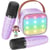 Kit de Karaoké Portable avec Enceinte LED et 2 Microphones Sans Fil Bluetooth avec Effets Sonores