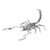 Insectes - Scorpion - Maquette 3D en métal avec 1 feuille