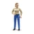 Femme à la peau claire et pantalon bleu