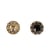 Lot de 6 boutons strass noir