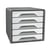 Bloc de classement 5 tiroirs standards Smoove Gris - CEP