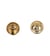 Lot de 6 boutons métal ancre or