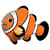 Eugy 3D Modèle: ANIMAL MARIN / POISSON CLOWN 8.0x2.5x6.0cm, en carton, en boîte, 6+