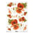 1 feuille de papier de riz 21 x 29,7 cm Itd Collection FLEUR COQUELICOT 958