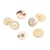 Lot de 6 boutons en nacre 4 trous naturel