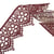 Bobine 13,7m guipure fleurs 42mm Bordeaux
