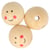 Set 12 perles visage 25 mm - bois - Artemio