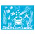 Pochoir plastique souple réutilisable 18,5 x 14,5 cm Fabrika Decoru FOND MARIN CRABE POISSON 372