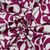 Tissu Coton satiné Iris motif abstrait Violet sur fond Blanc cassé