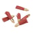 Mini pompons 6 pièces rouge 2,5cm
