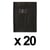 Lot de 20 protège-cahiers - 17x22cm - Noir - Polypro - Motif losange - Résistant