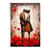 1 feuille de papier de riz 22.5 x 32 cm découpage collage Paper Designs LOVE COQUELICOT RETRO 0137