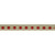 Bobine 25m galon marron Pois Rouge en lin 11mm