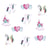 Confetti de table - lot de 40 - licornes