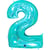 Ballon Géant Chiffre 2 Holographique Tiffany (102 cm)