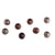 Perles en verre Renaissance, mi - transp., brun mélange, 10 mm, à grand trou, boîte 32 pièces