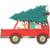 16 Petites Serviettes Voiture et Sapin de Noël