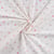 Tissu Jersey Coton Coeurs roses, lilas et argent pailleté sur fond Blanc